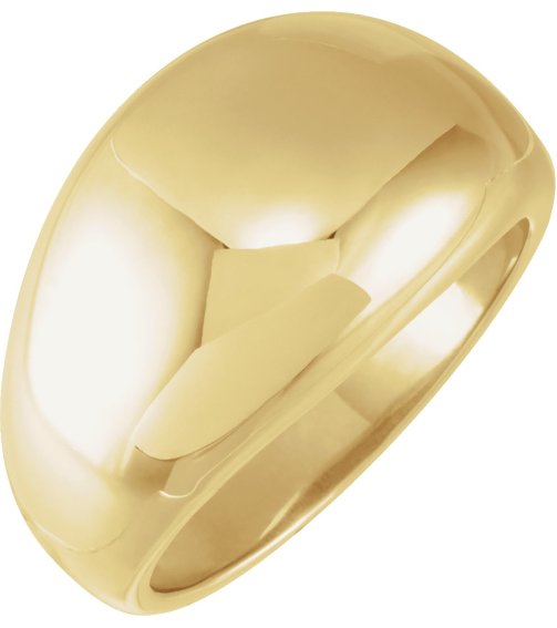 50199 18K Yellow 7 12 Mm Polished Dome Ring