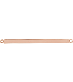 88648 Necklace Center 14K Rose 28.5 X 2.5 Mm Polished Four Sided Engravable Bar Necklace Center