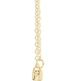 88648 Necklace 14K Yellow 38.5 X 2.5 Mm 18 In Polished Four Sided Engravable Bar Necklace