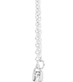 88648 Necklace 14K White 38.5 X 2.5 Mm 18 In Polished Four Sided Engravable Bar Necklace