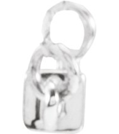 88648 Necklace Center 14K White 38.5 X 2.5 Mm Polished Four Sided Engravable Bar Necklace Center