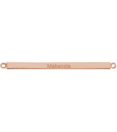 88648 Necklace Center 14K Rose 38.5 X 2.5 Mm Polished Four Sided Engravable Bar Necklace Center