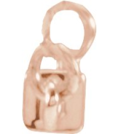88648 Necklace Center 14K Rose 38.5 X 2.5 Mm Polished Four Sided Engravable Bar Necklace Center