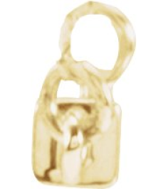88648 Necklace Center 14K Yellow 38.5 X 2.5 Mm Polished Four Sided Engravable Bar Necklace Center