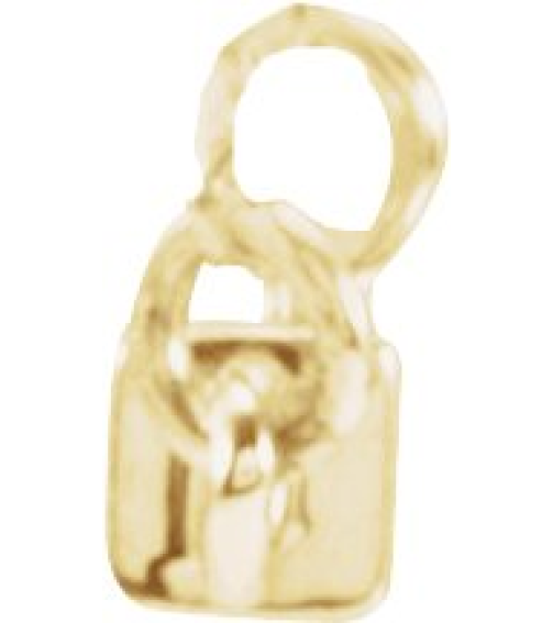 88648 Necklace Center 14K Yellow 38.5 X 2.5 Mm Polished Four Sided Engravable Bar Necklace Center