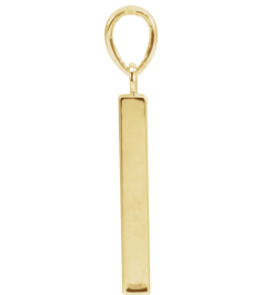 88625 Pendant 14K Yellow 24.2 X 2.9 Mm Polished Engravable Four Sided Bar Pendant