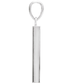 88625 Pendant Sterling Silver 19.3 X 2.9 Mm Polished Engravable Four Sided Bar Pendant