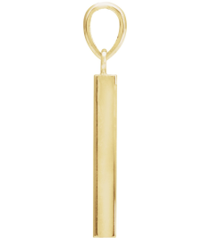 88625 Pendant 14K Yellow 19.3 X 2.9 Mm Polished Engravable Four Sided Bar Pendant