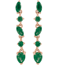 689190 Earring Set Lab-Grown Emerald Pear 4 X 3 Mm 14K Rose Lab-Grown Emerald Pair Friction Backs Included Polished Lab-Grown Emerald Drop Earrings
