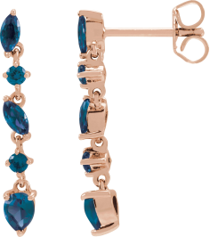 689190 Earring Set Lab-Grown Blue Sapphire Pear 4 X 3 Mm 14K Rose Lab-Grown Blue Sapphire Pair Friction Backs Included Polished Lab-Grown Blue Sapphire Drop Earrings