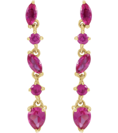 689190 Earring Set Natural Ruby Pear 4 X 3 Mm 14K Yellow Natural Ruby Pair Friction Backs Included Polished Natural Ruby Drop Earrings