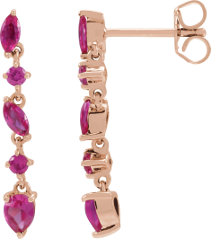 689190 Earring Set Natural Ruby Pear 4 X 3 Mm 14K Rose Natural Ruby Pair Friction Backs Included Polished Natural Ruby Drop Earrings