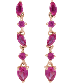 689190 Earring Set Natural Ruby Pear 4 X 3 Mm 14K Rose Natural Ruby Pair Friction Backs Included Polished Natural Ruby Drop Earrings
