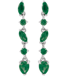 689190 Earring Set Natural Emerald Pear 4 X 3 Mm 14K White Natural Emerald Pair Friction Backs Included Polished Natural Emerald Drop Earrings