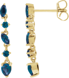 689190 Earring Set Natural Blue Sapphire Pear 4 X 3 Mm 14K Yellow Natural Blue Sapphire Pair Friction Backs Included Polished Natural Blue Sapphire Drop Earrings