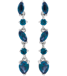 689190 Earring Set Natural Blue Sapphire Pear 4 X 3 Mm 14K White Natural Blue Sapphire Pair Friction Backs Included Polished Natural Blue Sapphire Drop Earrings