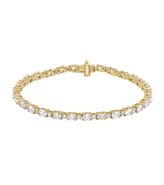 Brc975 Bracelet Set 14K Yellow Oval Lab-Grown Diamond Lab-Grown Diamond 4 X 3Mm 5 12 Ctw Si, G-H 7 In Polished 5 12 Ctw Lab-Grown Diamond Line Bracelet