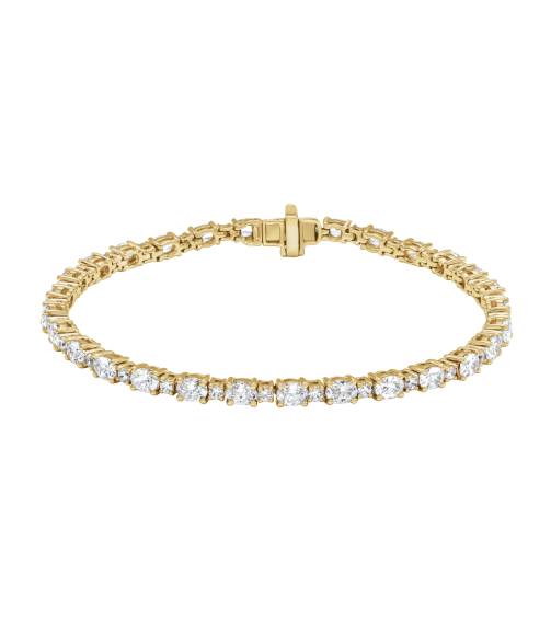 Brc975 Bracelet Set 14K Yellow Oval Lab-Grown Diamond Lab-Grown Diamond 4 X 3Mm 5 12 Ctw Si, G-H 7 In Polished 5 12 Ctw Lab-Grown Diamond Line Bracelet