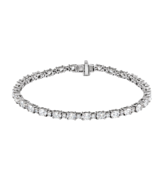 Brc975 Bracelet Set 14K White Oval Lab-Grown Diamond Lab-Grown Diamond 4 X 3Mm 5 12 Ctw Si, G-H 7 In Polished 5 12 Ctw Lab-Grown Diamond Line Bracelet