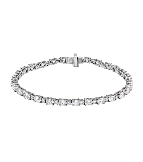 Brc975 Bracelet Set 14K White Oval Lab-Grown Diamond Lab-Grown Diamond 4 X 3Mm 5 12 Ctw Si, G-H 7 In Polished 5 12 Ctw Lab-Grown Diamond Line Bracelet