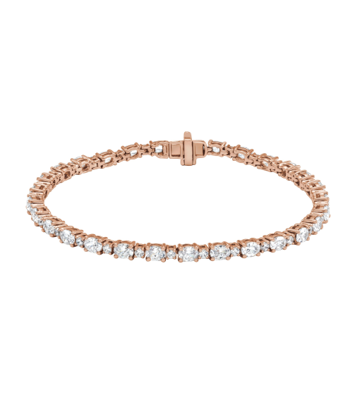 Brc975 Bracelet Set 14K Rose Oval Lab-Grown Diamond Lab-Grown Diamond 4 X 3Mm 5 12 Ctw Si, G-H 7 In Polished 5 12 Ctw Lab-Grown Diamond Line Bracelet