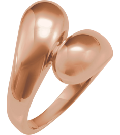 50501 Ring 14K Rose Polished Bypass Ring