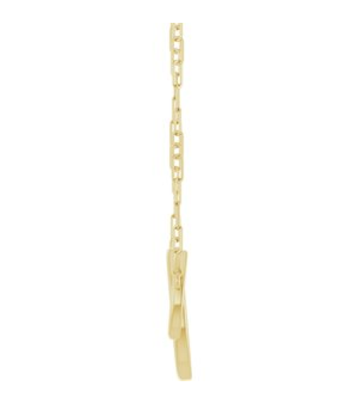 88657 Necklace 14K Yellow 21.1 X 13.5 Mm 18 In Polished Double Circle Necklace