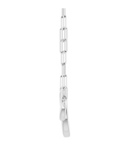 88657 Necklace Sterling Silver 15.49 X 9.7 Mm 18 In Polished Double Circle Necklace