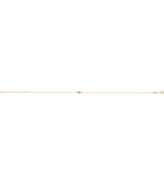 Brc808 Bracelet 14K Yellow Set 1-Stone Natural White Sapphire Round 4 Mm 8.7 X 4.8 Mm 6 12-7 12 In Polished Natural White Sapphire Bezel-Set Bracelet
