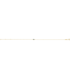 Brc808 Bracelet 14K Yellow Set 1-Stone Natural Aquamarine Round 4 Mm 8.7 X 4.8 Mm 6 12-7 12 In Polished Natural Aquamarine Bezel-Set Bracelet