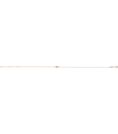 Brc808 Bracelet 14K Rose Set 1-Stone Natural White Sapphire Round 4 Mm 8.7 X 4.8 Mm 6 12-7 12 In Polished Natural White Sapphire Bezel-Set Bracelet
