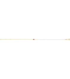 Brc808 Bracelet 14K Yellow Set 1-Stone Natural Pink Tourmaline Round 4 Mm 8.7 X 4.8 Mm 6 12-7 12 In Polished Natural Pink Tourmaline Bezel-Set Bracelet