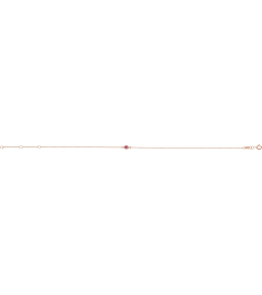 Brc808 Bracelet 14K Rose Set 1-Stone Natural Pink Tourmaline Round 4 Mm 8.7 X 4.8 Mm 6 12-7 12 In Polished Natural Pink Tourmaline Bezel-Set Bracelet