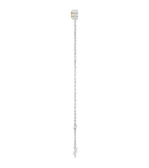 Brc808 Bracelet 14K White Set 1-Stone Natural Citrine Round 4 Mm 8.7 X 4.8 Mm 6 12-7 12 In Polished Natural Citrine Bezel-Set Bracelet