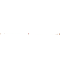 Brc808 Bracelet 14K Rose Set 1-Stone Natural Ruby Round 4 Mm 8.7 X 4.8 Mm 6 12-7 12 In Polished Natural Ruby Bezel-Set Bracelet