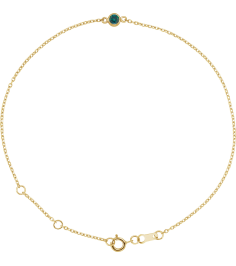 Brc808 Bracelet 14K Yellow Set 1-Stone Lab-Grown Alexandrite Round 4 Mm 8.7 X 4.8 Mm 6 12-7 12 In Polished Lab-Grown Alexandrite Bezel-Set Bracelet