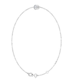 Brc808 Bracelet 14K White Set 1-Stone Natural White Sapphire Round 4 Mm 8.7 X 4.8 Mm 6 12-7 12 In Polished Natural White Sapphire Bezel-Set Bracelet