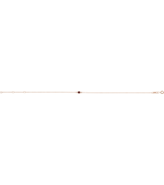 Brc808 Bracelet 14K Rose Set 1-Stone Natural Mozambique Garnet Round 4 Mm 8.7 X 4.8 Mm 6 12-7 12 In Polished Natural Mozambique Garnet Bezel-Set Bracelet