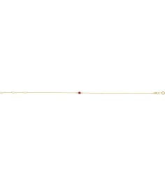 Brc808 Bracelet 14K Yellow Set 1-Stone Lab-Grown Ruby Round 4 Mm 8.7 X 4.8 Mm 6 12-7 12 In Polished Lab-Grown Ruby Bezel-Set Bracelet