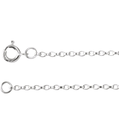 Ch1213 Sterling Silver Rolo 1.1 Mm 20 In Spring Ring Polished Rolo Chain