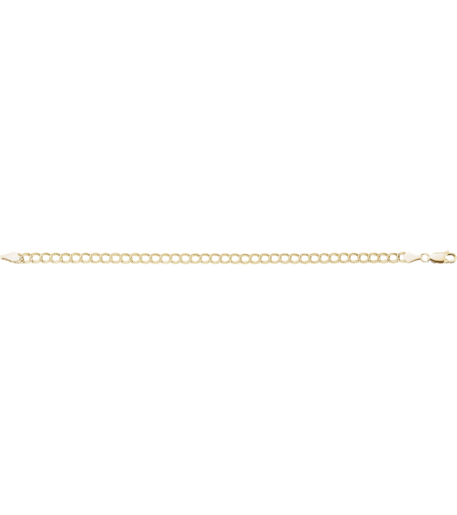 Ch330 14K Yellow Gold Filled Curb 4 Mm 7 In Lobster Clasp Polished Curb Chain