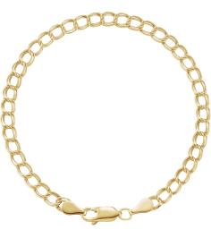 Ch330 14K Yellow Gold Filled Curb 4 Mm 7 In Lobster Clasp Polished Curb Chain