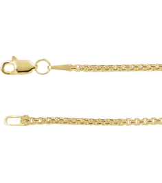 Ch1091 14K Yellow Gold Filled Box 1.8 Mm 18 In Lobster Clasp Polished Rounded Box Chain