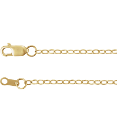 Ch1241 14K Yellow Gold Filled Cable 1.8 Mm 18 In Lobster Clasp Polished Flat Cable Chain