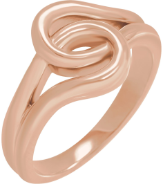 57971 Ring 14K Rose Polished Wrap Ring