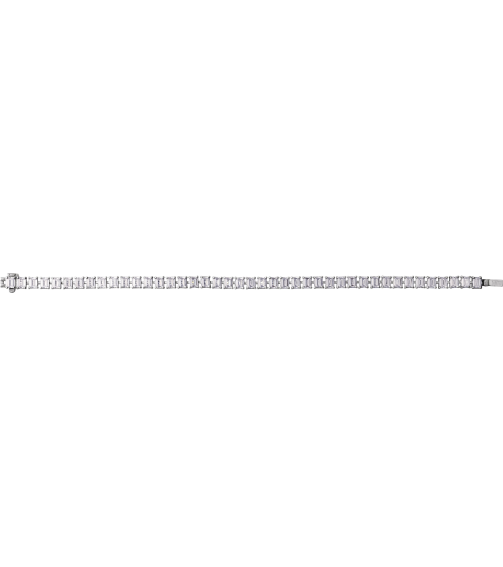 Brc980 Bracelet Set 14K White Emerald Lab-Grown Diamond 4.1 X 3.1Mm 10 12 Ctw Si, G-H 7 In Polished 10 12 Ctw Lab-Grown Diamond Line Bracelet
