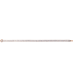 Brc980 Bracelet Set 14K Rose Emerald Lab-Grown Diamond 4.1 X 3.1Mm 10 12 Ctw Si, G-H 7 In Polished 10 12 Ctw Lab-Grown Diamond Line Bracelet