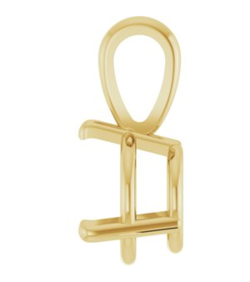 23559 Pendant Set 14K Yellow Round Lab-Grown Diamond 6.5Mm 1 Ct Si1-Si2, Gh Polished 1 Ct Lab-Grown Diamond Solitaire 3-Prong Pendant