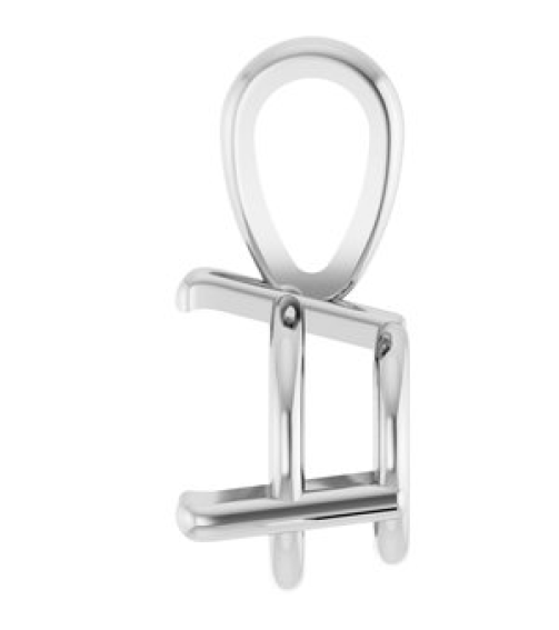 23559 Pendant Set 14K White Round Lab-Grown Diamond 6.5Mm 1 Ct Si1-Si2, Gh Polished 1 Ct Lab-Grown Diamond Solitaire 3-Prong Pendant