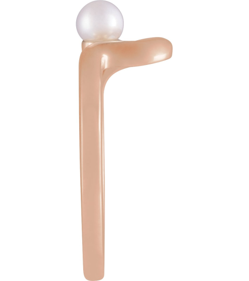 6707 Ring Set 14K Rose Cultured Freshwater Pearl Pearl 4.0-4.5 Mm Polished Cultured Pearl Freeform Ring